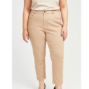 Jones New York Sport Tan Shape Control Stretch Straight Denim Jeans Women's 18